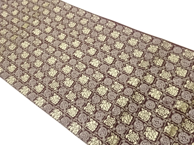 JAPANESE FUKURO OBI / WOVEN GRID